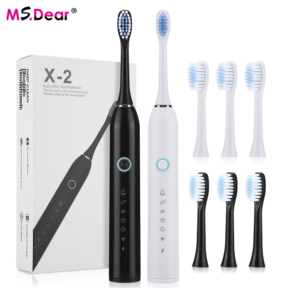 Teeth Whitening That Works - Intelligent Sonic Electric Toothbrush Adult Rechargeable