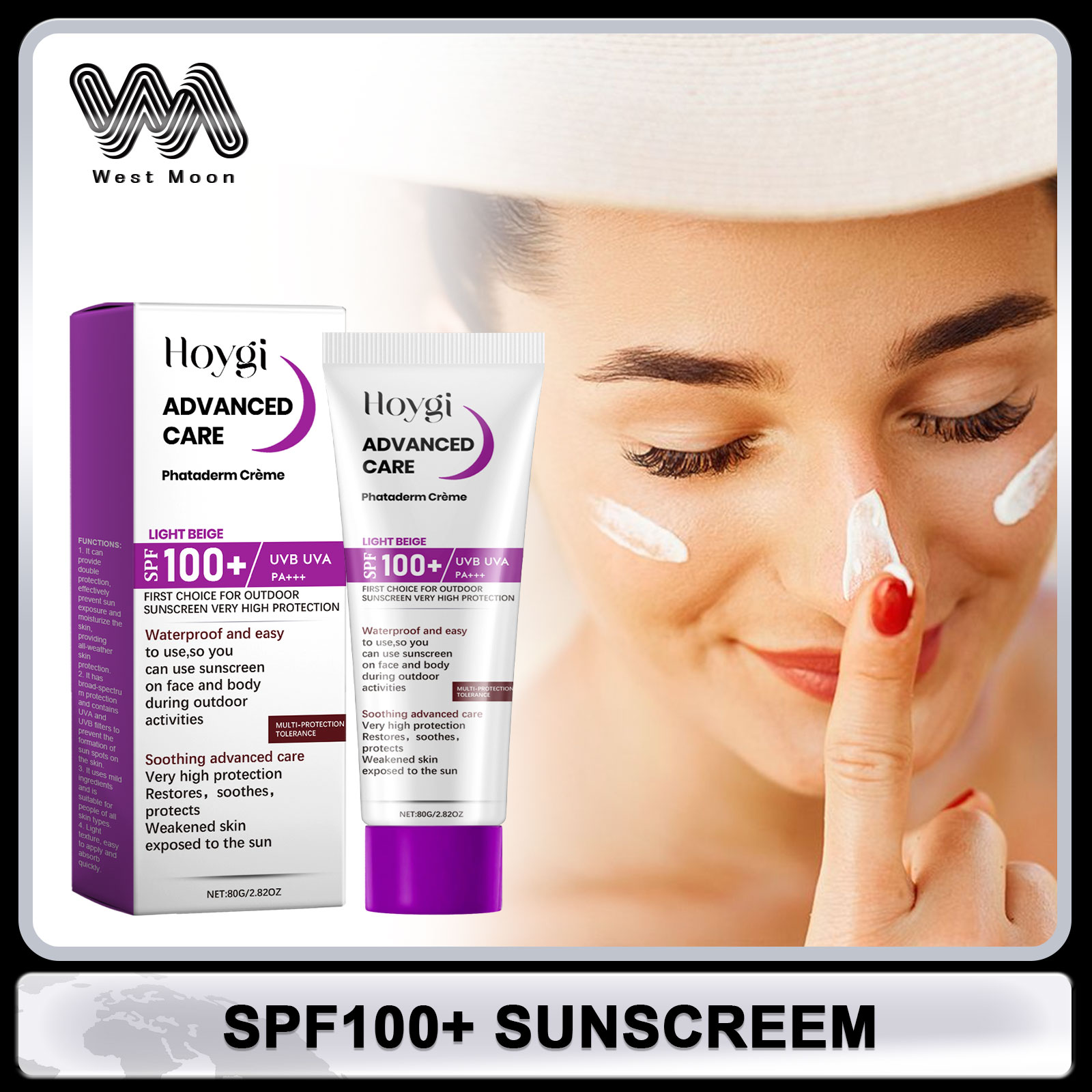 Uv Whitening Kit - Spf100+ Face Cream for Sunburn Cream