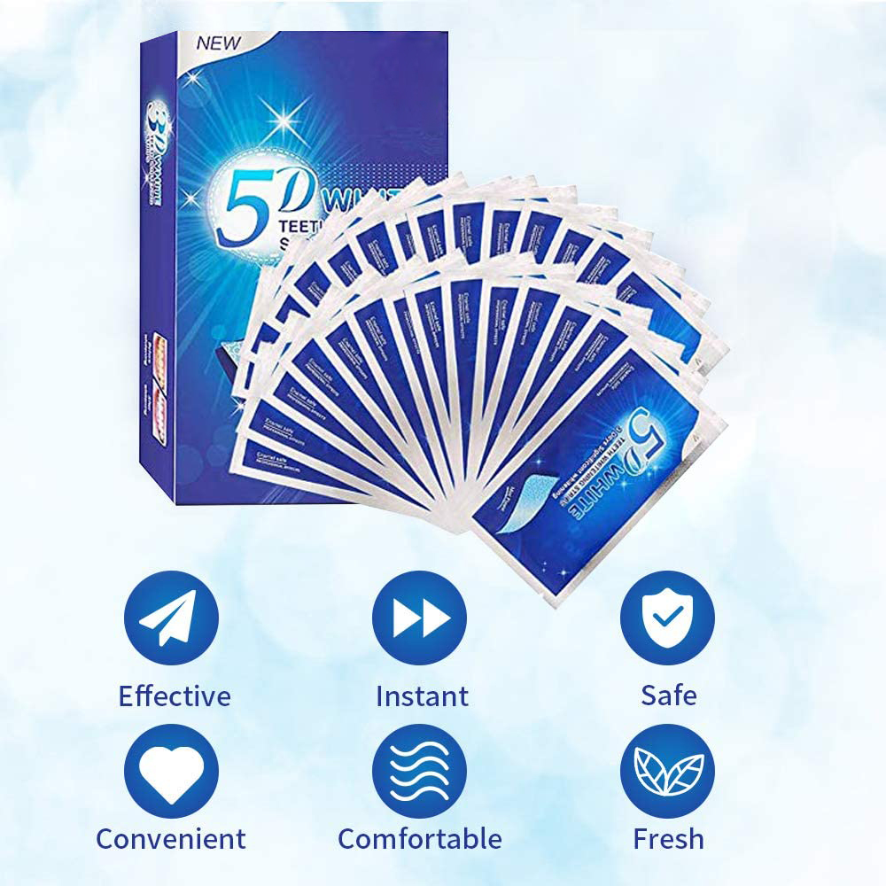 5D White Teeth Whitening Strip - Teeth Whitening Xylitol 评论和价格