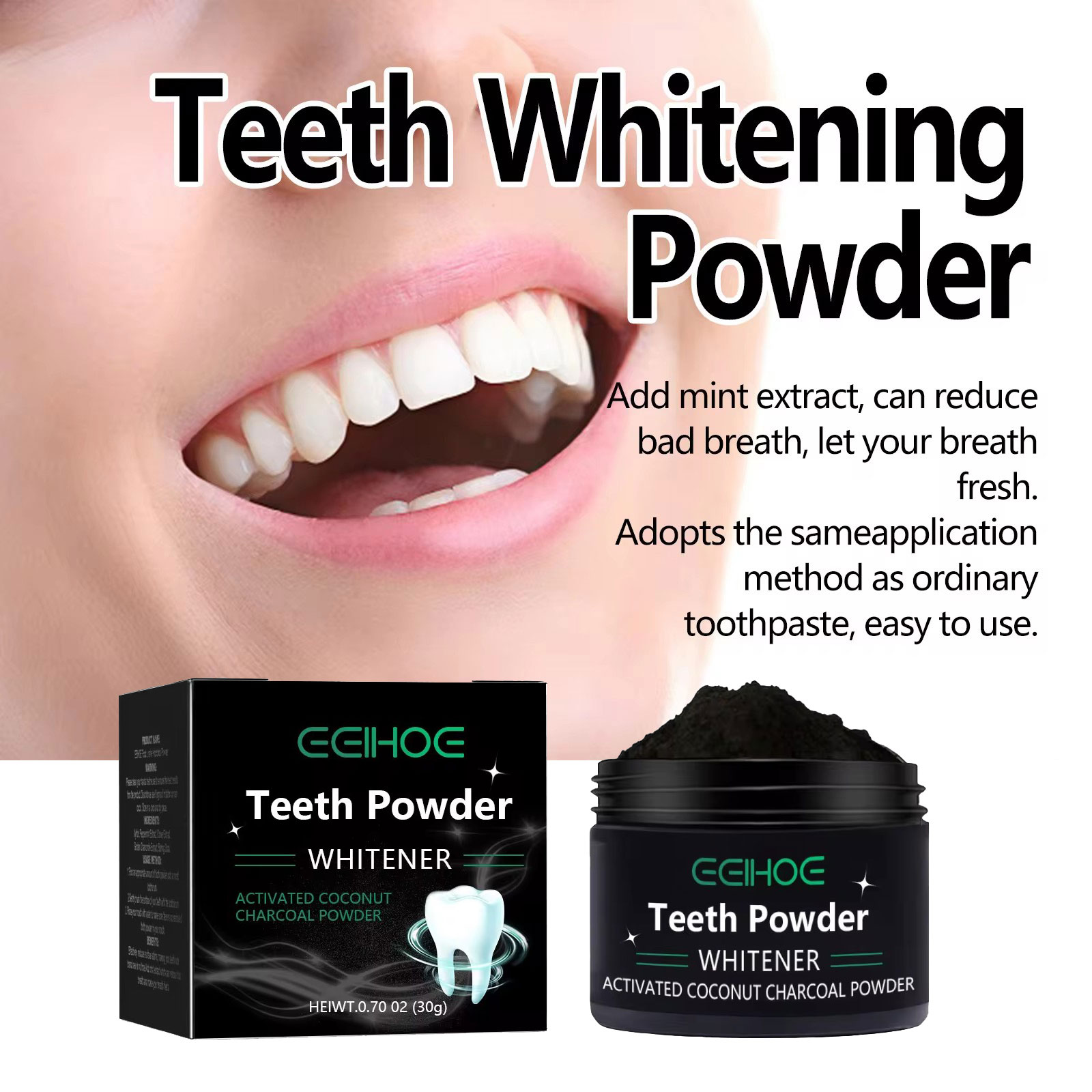 EELHOE Charcoal Powder for Tee - Whitening Powder Activated 评论和价格