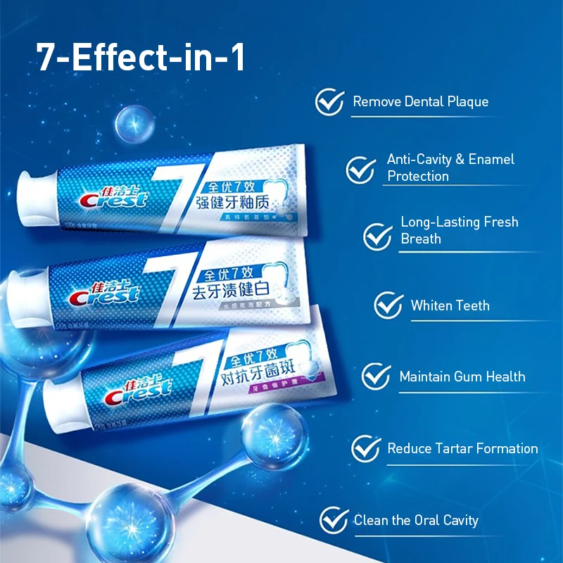 Crest 7 Effects Toothpaste Whi - Teeth Whitening Effects 评论和价格