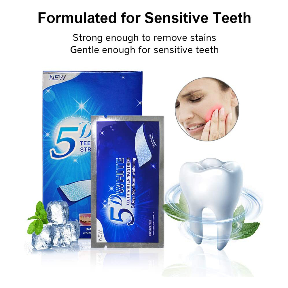 5D White Teeth Whitening Strip - Teeth Whitening Xylitol 评论和价格