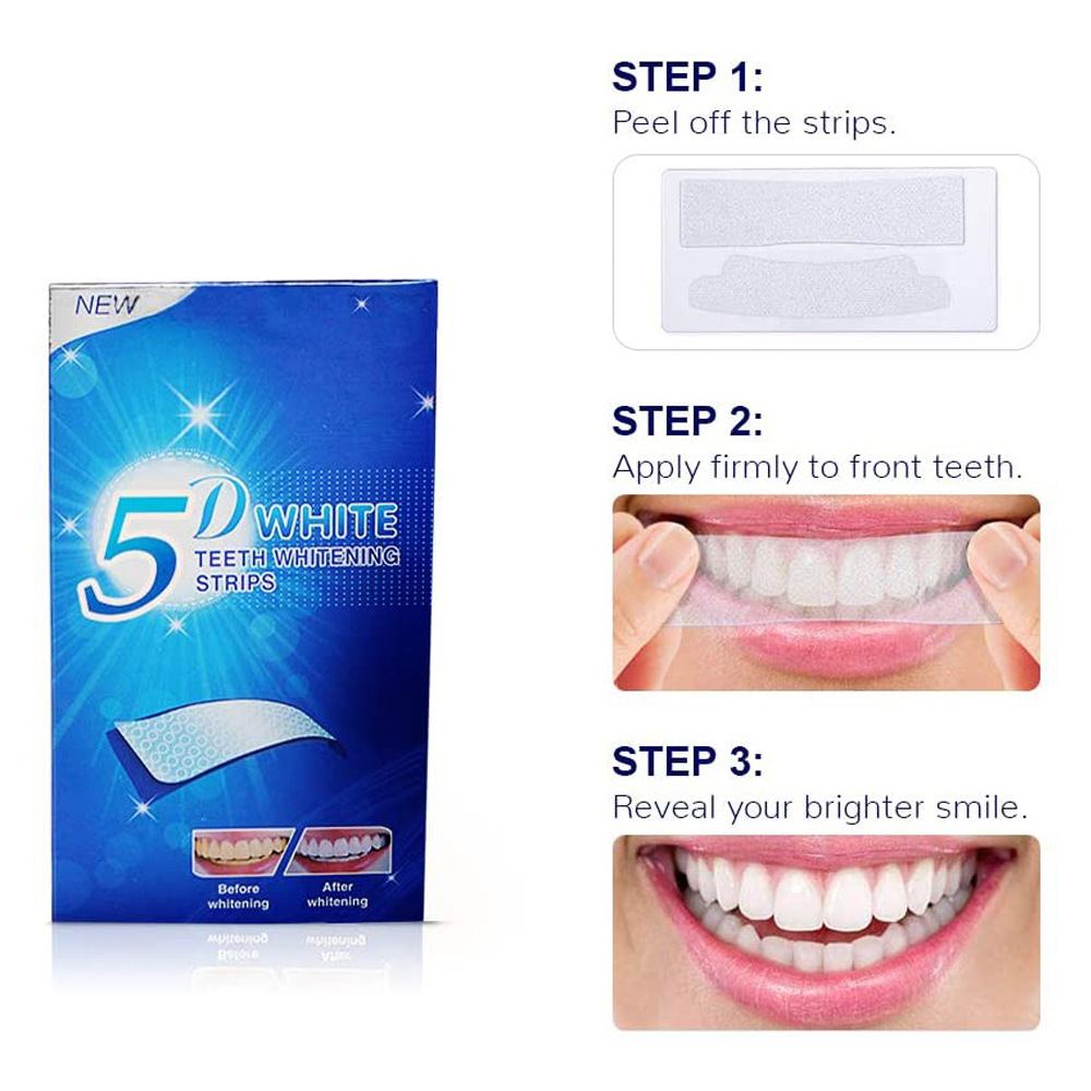 5D White Teeth Whitening Strip - Teeth Whitening Xylitol 评论和价格